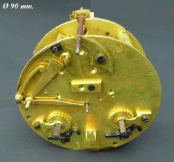 Pendule uurwerk voor onderdelen = Japy -35703