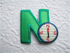 N - Letter strijkapplicatie voor jongen, alfabet ~ 3 cm