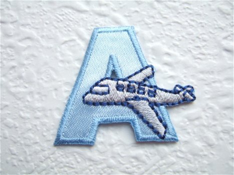 A - Letter strijkapplicatie voor jongen, alfabet ~ 3 cm - 1