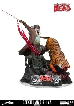 HOT DEAL The Walking Dead Statue Ezekiel & Shiva McFarlane Collectors Exclusive - 0