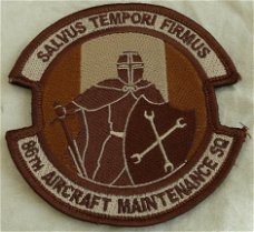Embleem / Patch, 86th AIRCRAFT MAINTENANCE SQ - SALVUS TEMPORI FIRMUS, USAF,  desert uitvoering.(1)