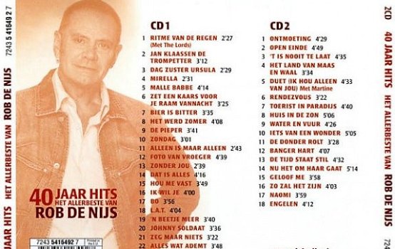 2-CD - Rob de Nijs - 40 jaar hits - 1