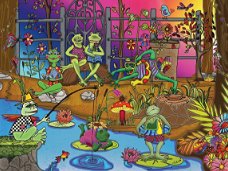 JaCaRou Puzzles - Frogs Day Off - 1000 Stukjes