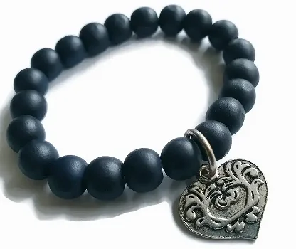 Armband blauw dames sieraden donkerblauw online kralenarmband - 0