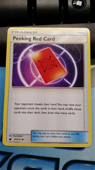 Peeking Red Card 97/111 Uncommon Sun & Moon Crimson Invasion - 1