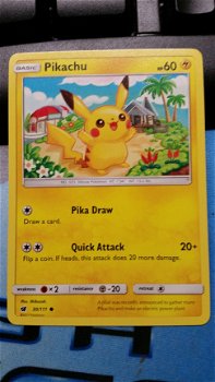 Pikachu 30/111 Common Sun & Moon Crimson Invasion - 1