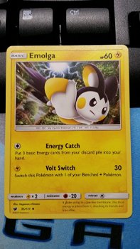 Emolga 35/111 Uncommon Sun & Moon Crimson Invasion - 1