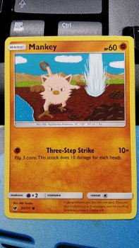 Mankey 50/111 Common Sun & Moon Crimson Invasion - 1