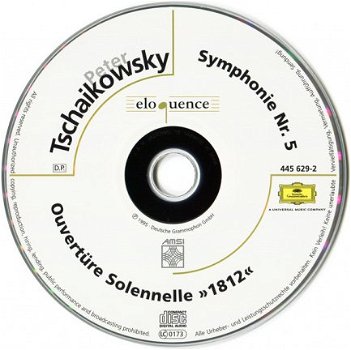CD - Tschaikowsky - Symphonie no.5, Ouverture Solennelle 1812 - 1