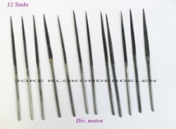 Set naaldvijlen = 12 stuks = div. maten 32671