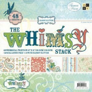 SALE NIEUW Whimsy Vintage Glitter Paper Pad 12X12 Inch 48 vel van DCWV - 1