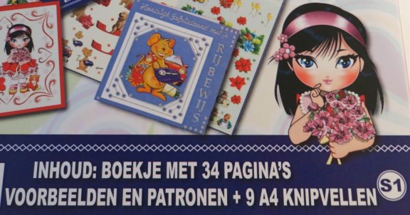 3D SET --- VOORBEELDKAARTEN.NL --- A4 Knipvellen + Patronenboekje --- nr. S1 - 5