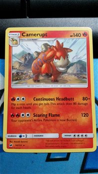 Camerupt 14/111 Rare Sun & Moon Crimson Invasion - 1