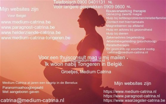 Medium Catrina Erkend Paragnost helderziende waarzegger Tongeren Limburg België - 2