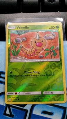 Weedle  1/111  Common (reverse) Sun & Moon Crimson Invasion