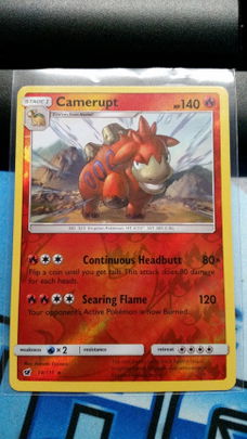 Camerupt  14/111  Rare (reverse) Sun & Moon Crimson Invasion