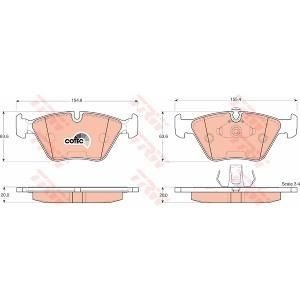 Remblokken Set Vooras BMW 5 E39 - 2