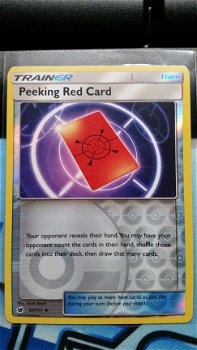 Peeking Red Card 97/111 Uncommon (reverse) Sun & Moon Crimson Invasion - 1