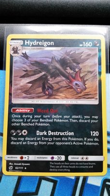 Hydreigon  62/111  Rare  (reverse) Sun & Moon Crimson Invasion