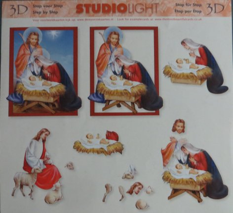 3D Knipvel (A4) --- KERST --- Studio Light STSL719 --- DIVERSE AFBEELDINGEN - Afbeelding 2