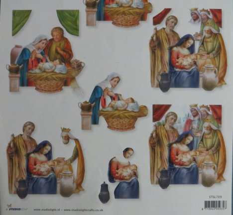 3D Knipvel (A4) --- KERST --- Studio Light STSL709 --- KINDEKE JEZUS - Afbeelding 3