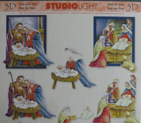 3D Knipvel (A4) --- KERST --- Studio Light STSL691 --- KINDEKE JEZUS - Afbeelding 2