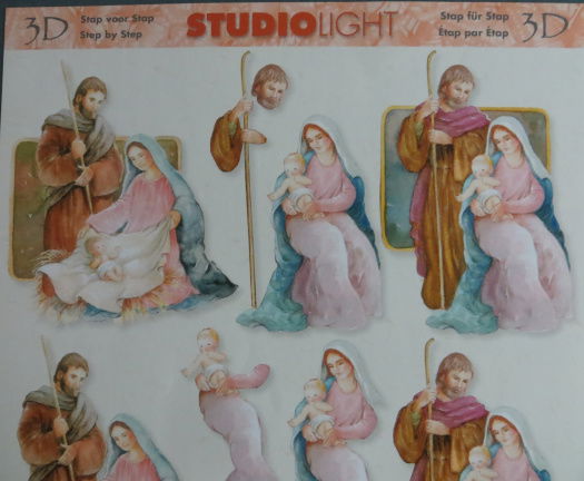 3D Knipvel (A4) --- KERST --- Studio Light STSL467 --- KINDEKE JEZUS - Afbeelding 2