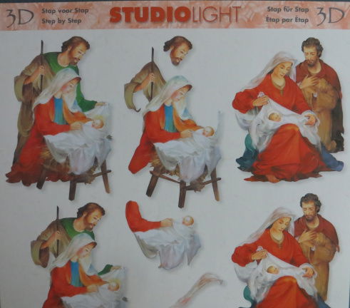 3D Knipvel (A4) --- KERST --- Studio Light STSL454 --- KINDEKE JEZUS - Afbeelding 2