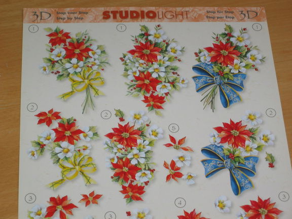3D Knipvel (A4) --- KERST --- Studio Light STSL275 --- KERSTROOS / KERSTROZEN - Afbeelding 2
