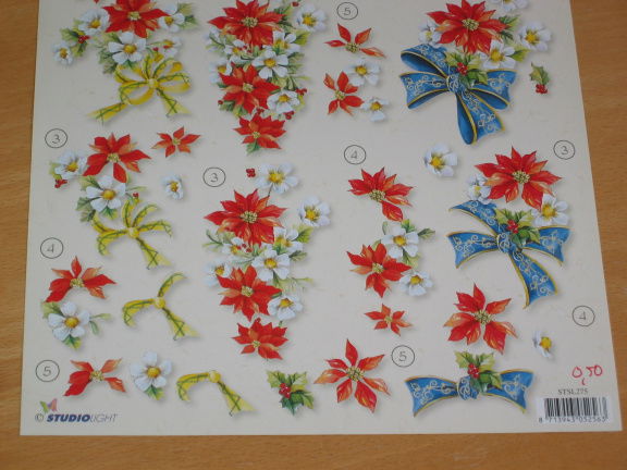3D Knipvel (A4) --- KERST --- Studio Light STSL275 --- KERSTROOS / KERSTROZEN - Afbeelding 3