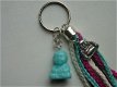 Sleutelhanger Yoga met boeddha (lichtblauw) - 1 - Thumbnail