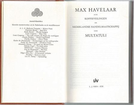 MULTATULI**MAX HAVELAAR **KOFFIEVEILINGEN DER NEDERLANDSE HA - 3