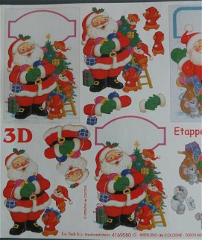 3D knipvel (A4) --- KERST --- Le Suh 4169580 --- KERSTMAN / KERSTMANNEN - 2