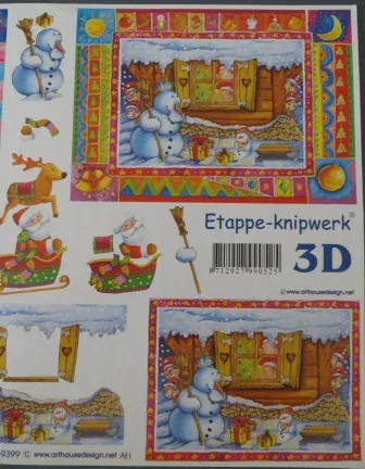 3D knipvel (A4) --- KERST --- Le Suh 4169399 --- DIVERSE AFBEELDINGEN - Afbeelding 3