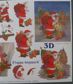 3D knipvel (A4) --- KERST --- Le Suh 4169108 --- KERSTMAN / KERSTMANNEN - 3