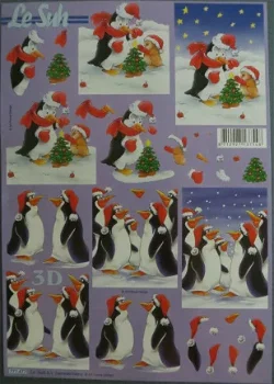 3D knipvel (A4) --- KERST --- Le Suh 777.477 --- PINGUIN / PINGUINS - 0