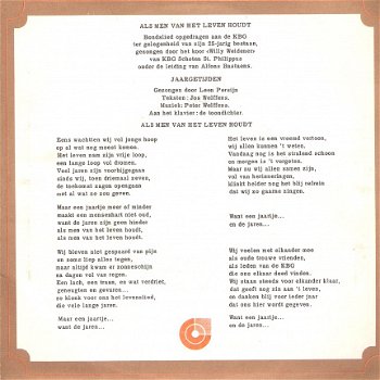 Schoten (Belgie)- KBG St Philippus -vinyl single Kristelijke Bond Gepensioneerden 25 jaar - 2