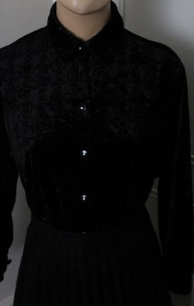 Feestelijke blouse zwart velvet met glittering - maat 38 - Afbeelding 5