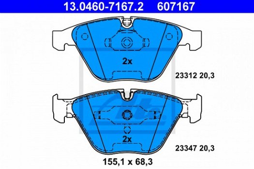 Remblokken Set Vooras BMW 3 E90 E91 5 E60 E61 6 E63 E64 E65 - 3