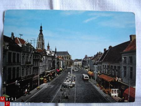 Oude kaart van Grote Markt Breda. - 1