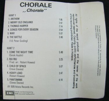 MC van Chorale , EMI /Arista 5C 262-62248,NL(p)1978,gst - 3