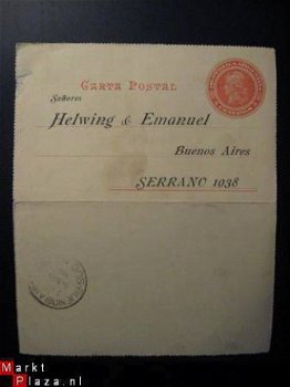 Antieke Carta Postal....1907...Dubbele kaart Buenos Aires - 1