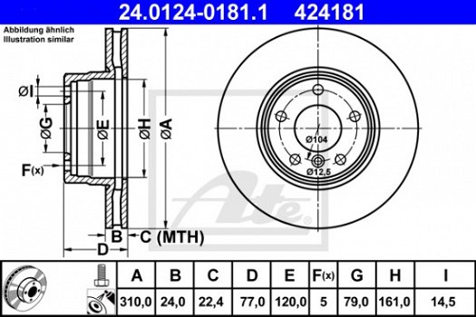 Remschijf Vooras BMW 5 E60 E61 2003-2010 - 3