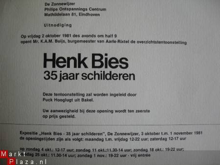 Grote kaart van HENK BIES. - 1