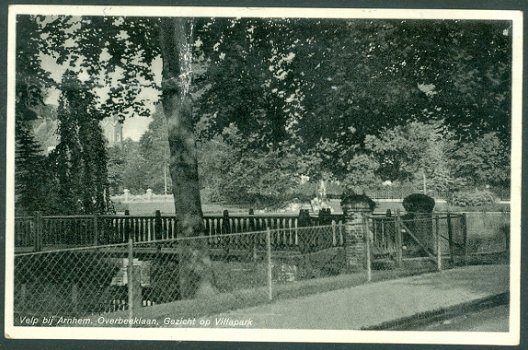 VELP bij ARNHEM Overbeeklaan, Gezicht op Villapark (1937) - 1