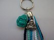 Sleutelhanger Happy Buddha (turquoise) - 1 - Thumbnail