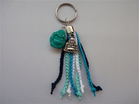 Sleutelhanger Happy Buddha (turquoise) - 2