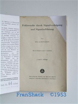 [1953] Fehlersuche durch Signalverfolgung und Signalzuführung, Renardy, Franzis Verlag. - 2