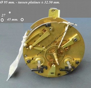 Pendule uurwerk voor onderdelen = 35843 - 1