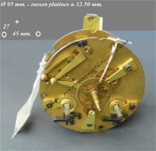  Pendule  uurwerk voor onderdelen = 35843